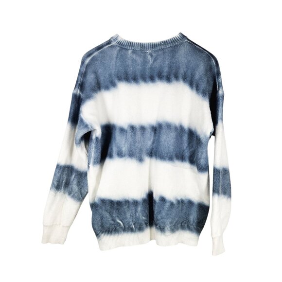 Suck-My M Tie-Dye Striped‎ Sweater With Floral Emblem - Picture 2 of 6